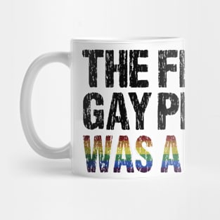 The First Gay Pride was a Riot Distressed Flag Design Mug